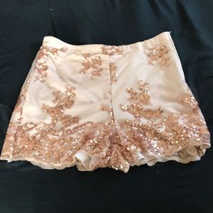 Salmon sequenced party shorts